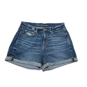 American Eagle Shorts Womens 4 Tomgirl Short Mid Rise Distressed Cuffed